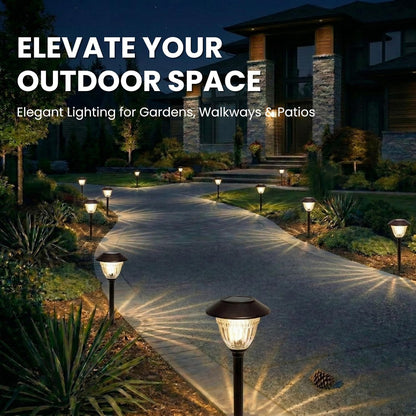 Energizer 10 Pack Solar LED Pathway Lights Outdoor-Stainless Steel - Outdoor Solar Outlet