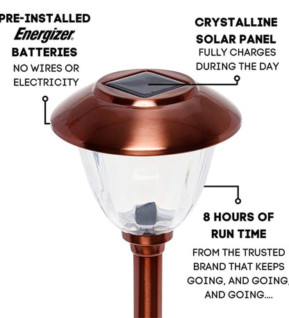 Energizer 10 Pack Solar Pathway LED Lights Outdoor-15 Lumen - Outdoor Solar Outlet