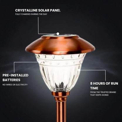 Energizer 10 Pack Solar Pathway LED Lights Outdoor ( Copper ) - Outdoor Solar Outlet