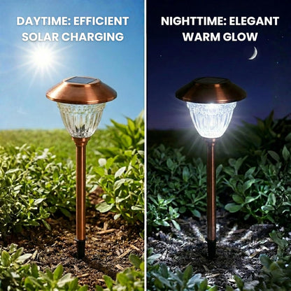 Energizer 10 Pack Solar Pathway LED Lights Outdoor ( Copper ) - Outdoor Solar Outlet