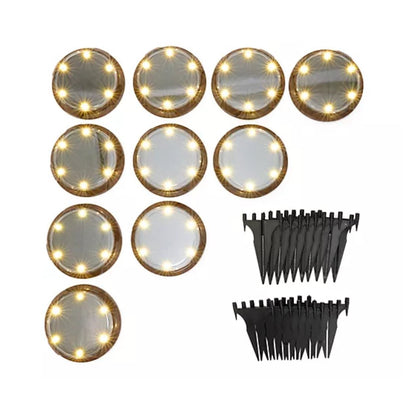Energizer 10-pc Solar Disc Lights Multi-Direction 20 Lumen - Outdoor Solar Outlet