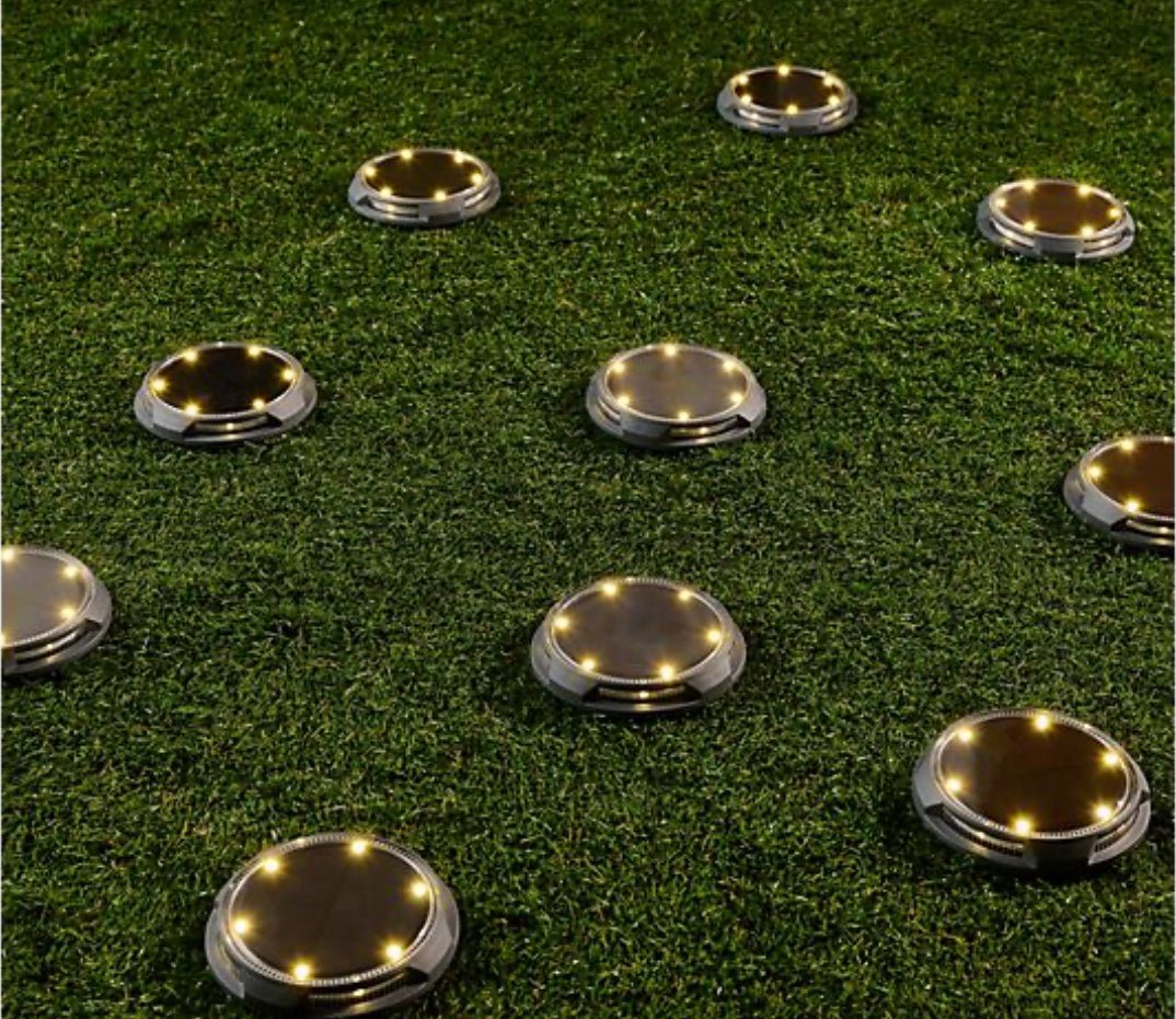 Energizer 10-pc Solar Disc Lights Multi-Direction 20 Lumen - Outdoor Solar Outlet