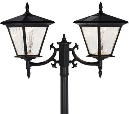 Energizer 2 Heads Solar Post Lamp With Planter - Outdoor Solar Outlet
