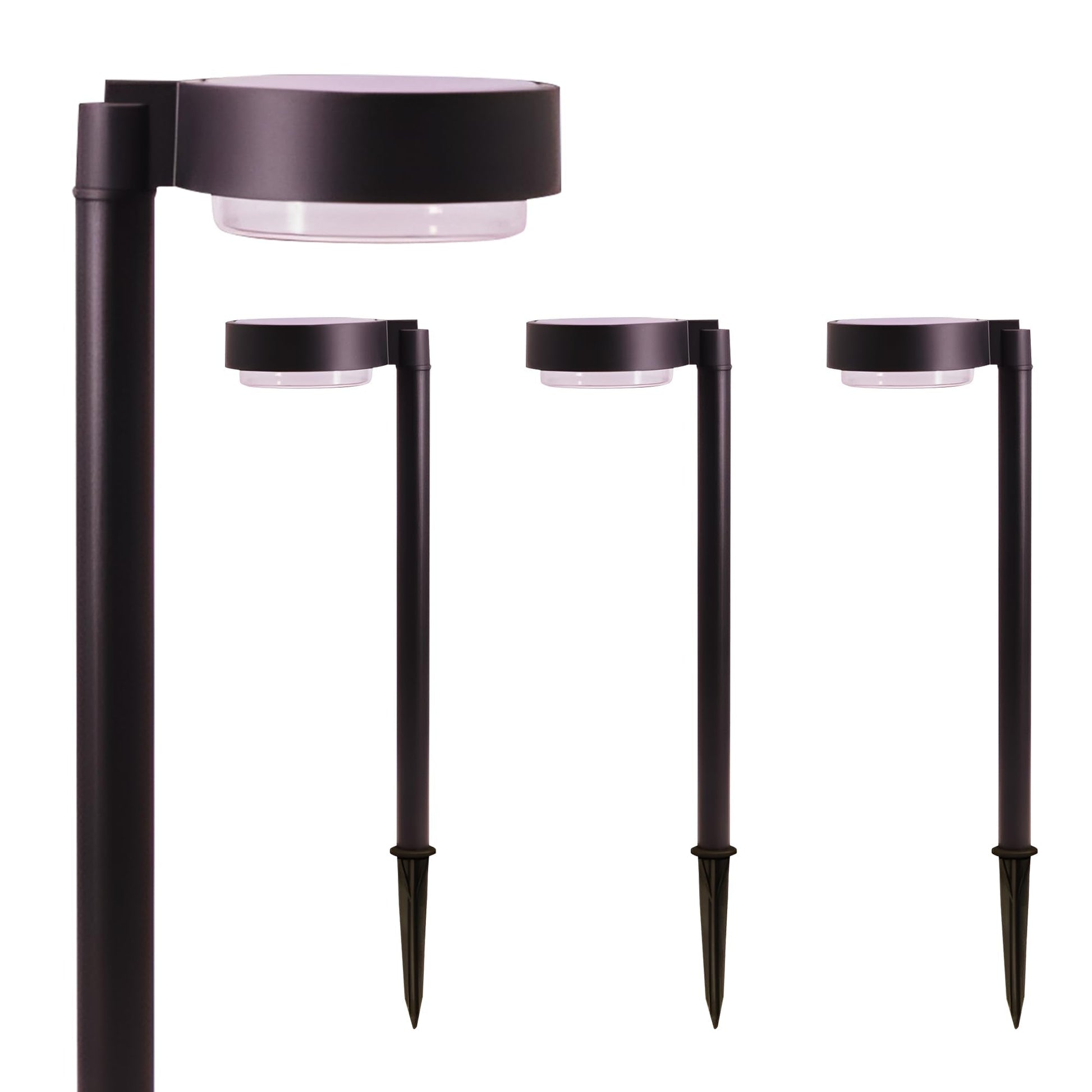 Energizer 20 Lumen Set of 4 Down light Aluminum Solar Pathway Lights - Outdoor Solar Outlet
