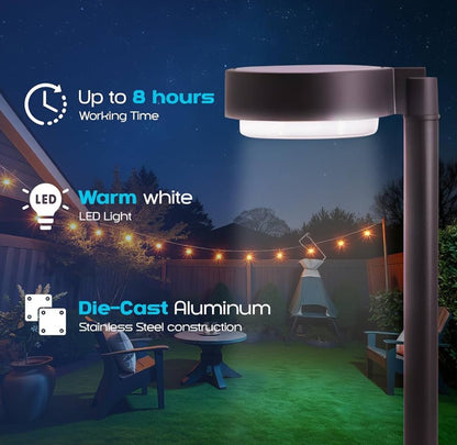 Energizer 20 Lumen Set of 4 Down light Aluminum Solar Pathway Lights - Outdoor Solar Outlet