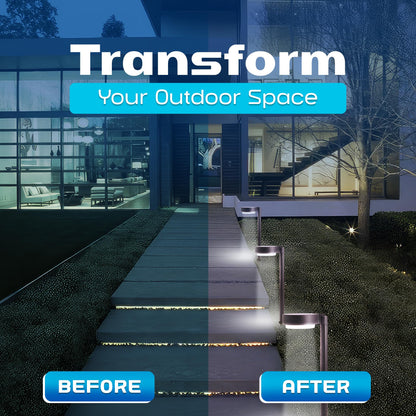 Energizer 20 Lumen Set of 4 Down light Aluminum Solar Pathway Lights - Outdoor Solar Outlet