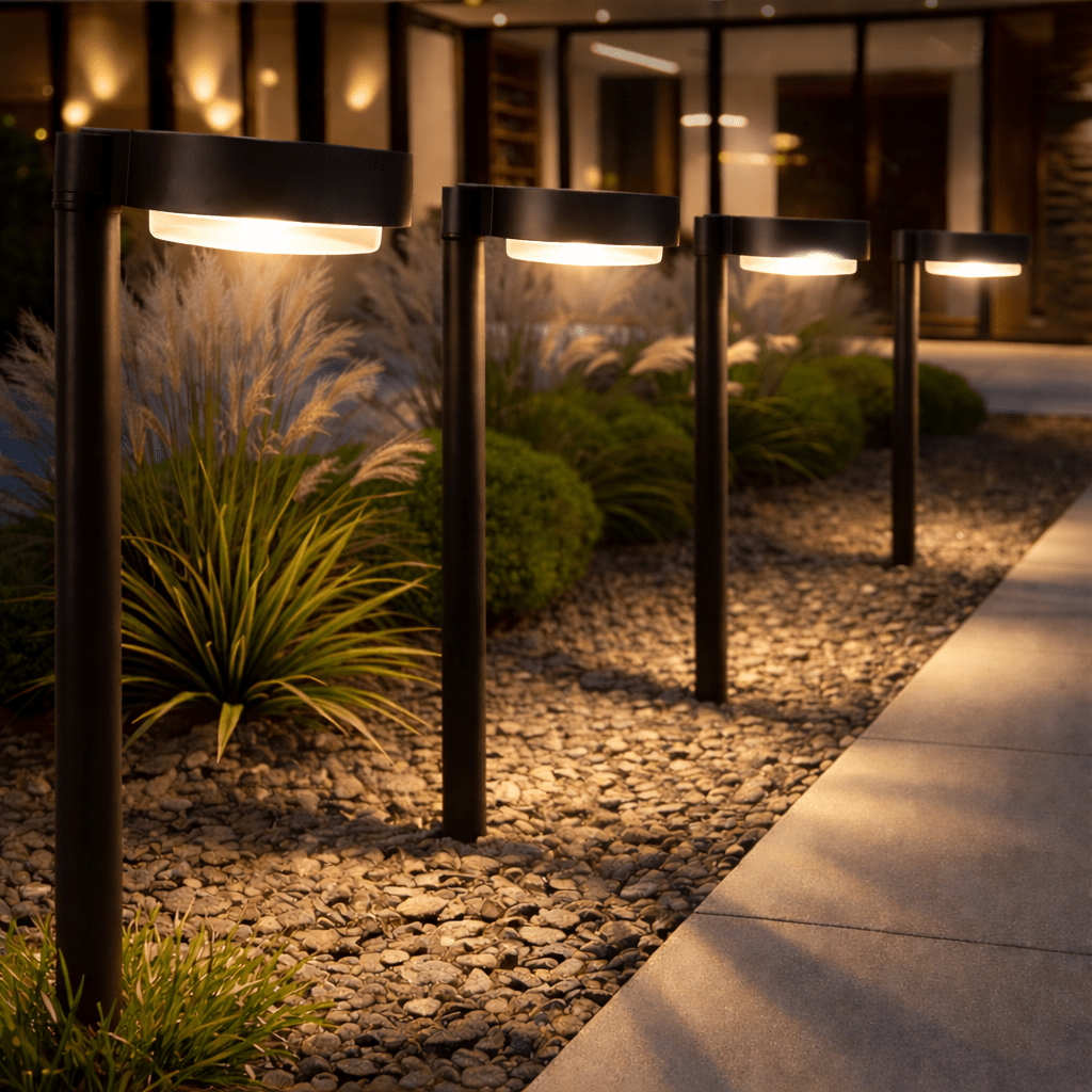 Energizer 20 Lumen Set of 4 Down light Aluminum Solar Pathway Lights - Outdoor Solar Outlet