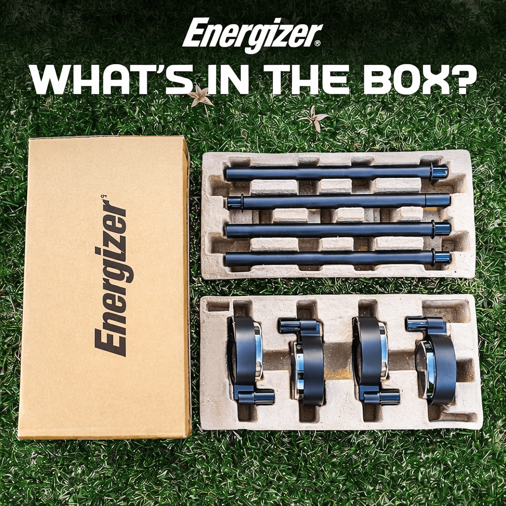 Energizer 20 Lumen Set of 4 Down light Aluminum Solar Pathway Lights - Outdoor Solar Outlet