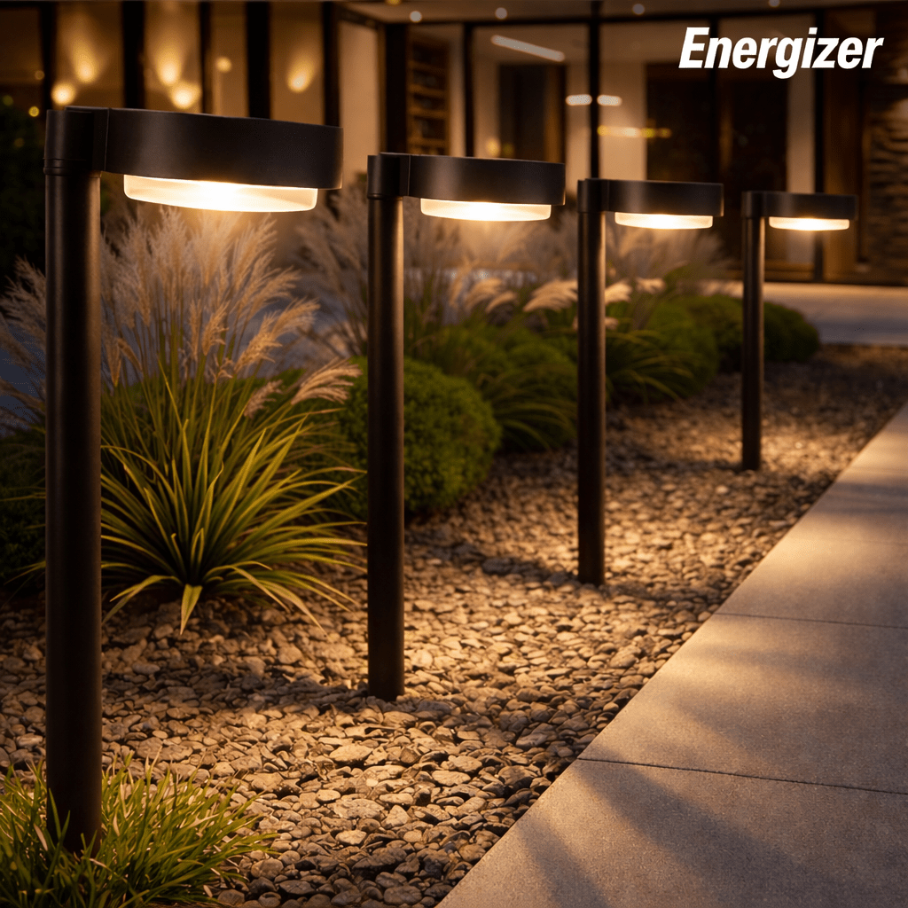 Energizer 20 Lumen Set of 4 Down light Aluminum Solar Pathway Lights - Outdoor Solar Outlet