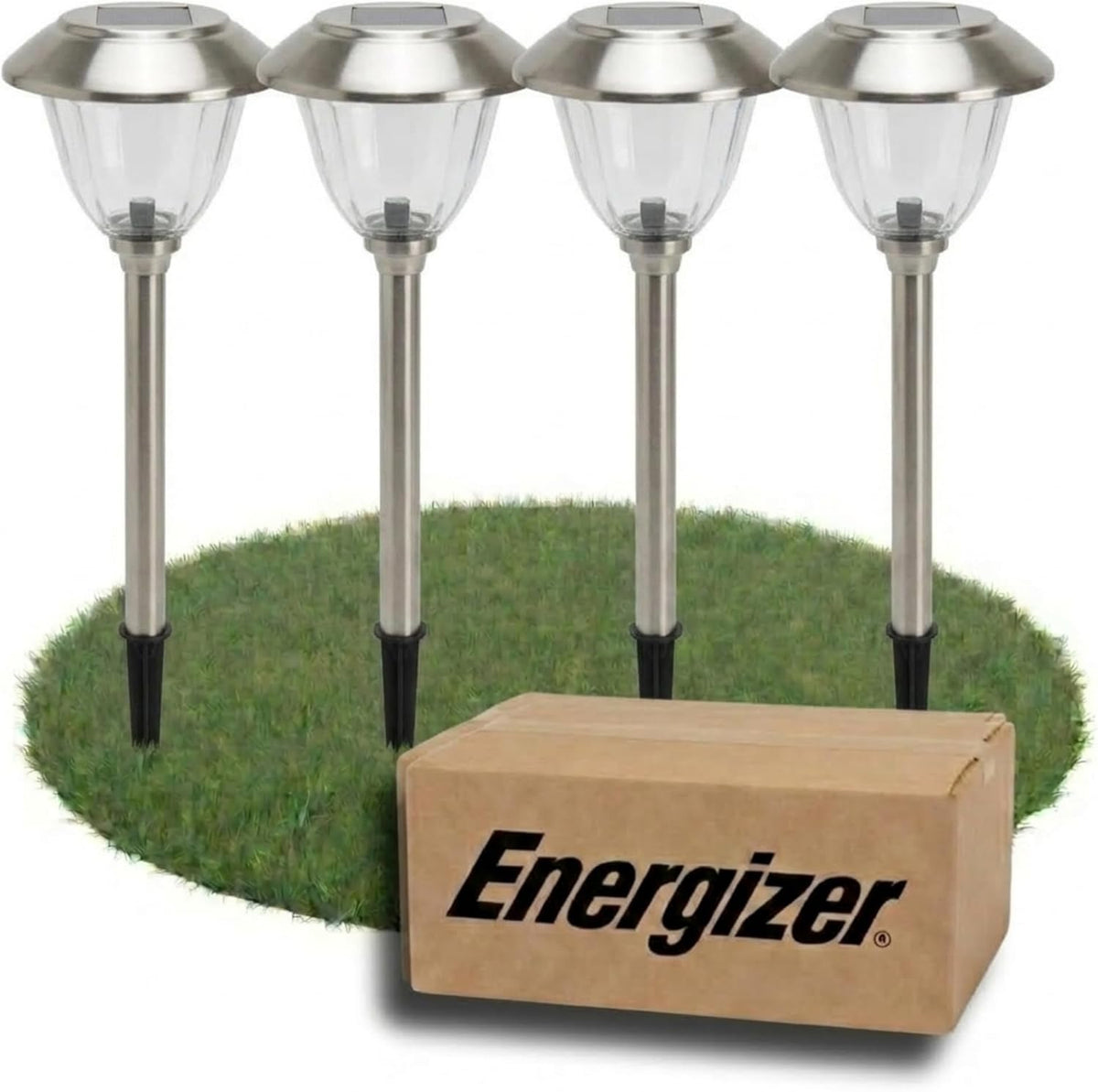 Energizer 8 Pack Color On Demand Solar Pathway Lights Outdoor-Stainless Steel(5 Colors) - Outdoor Solar Outlet