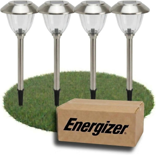 Energizer 8 Pack Color On Demand Solar Pathway Lights Outdoor-Stainless Steel(5 Colors) - Outdoor Solar Outlet