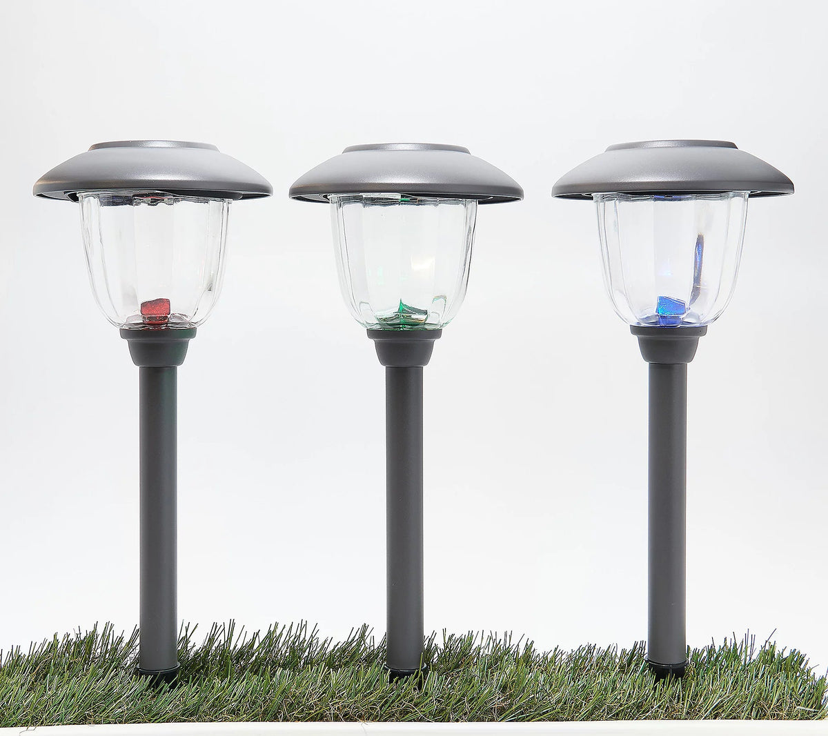 Energizer 8 Pack Color On Demand Solar Pathway Lights Outdoor-Stainless Steel(5 Colors) - Outdoor Solar Outlet