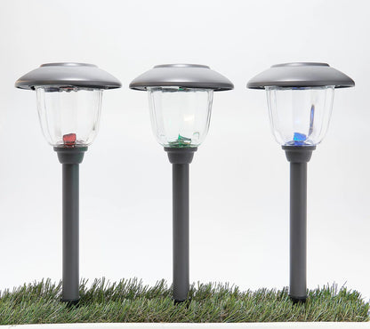 Energizer 8 Pack Color On Demand Solar Pathway Lights Outdoor-Stainless Steel(5 Colors) - Outdoor Solar Outlet