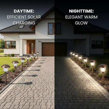 Energizer 8 Pack Color On Demand Solar Pathway Lights Outdoor-Stainless Steel(5 Colors) - Outdoor Solar Outlet