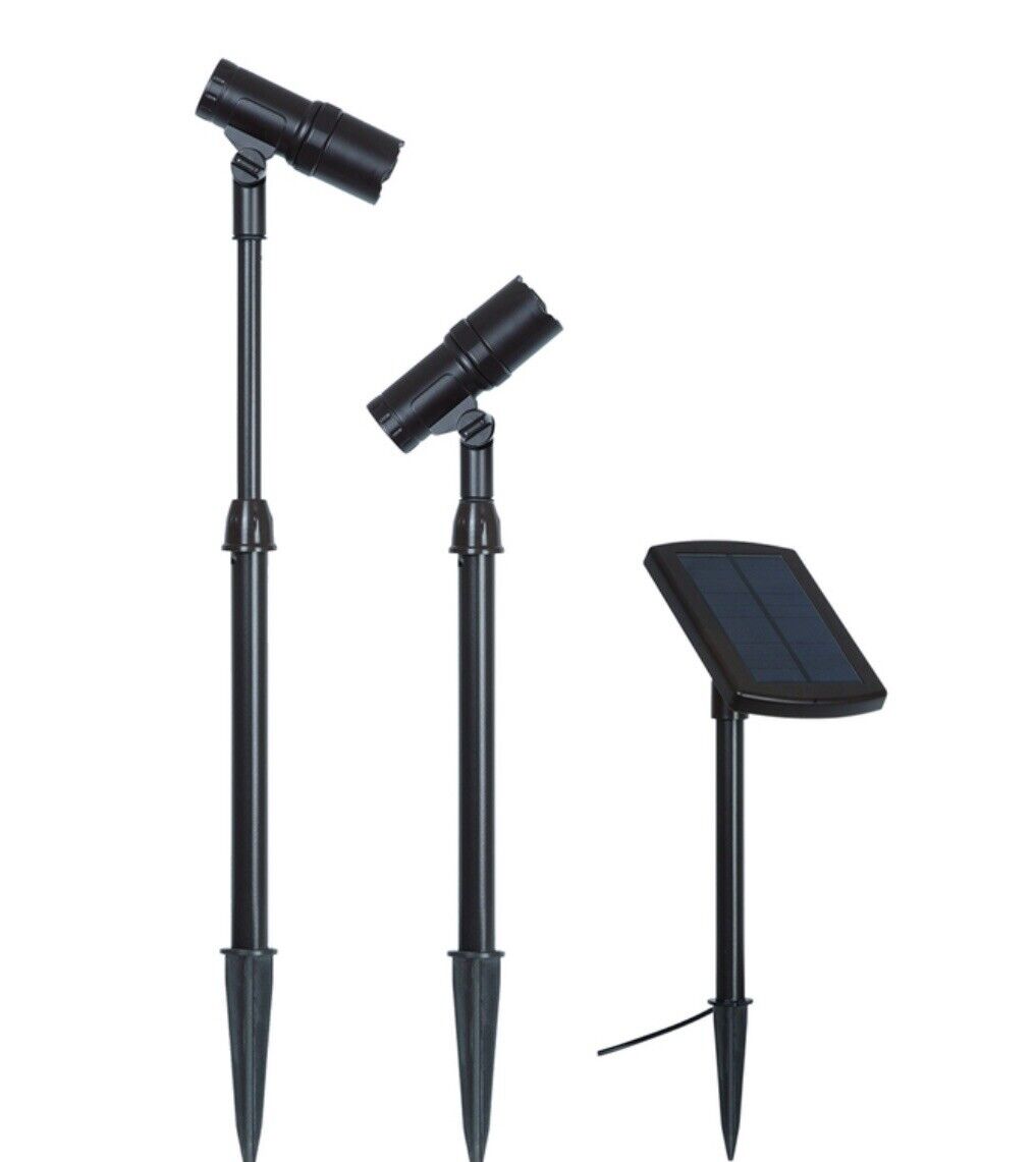 Energizer Smart Focus LED 100-Lumen Solar Spotlight 2 Pack - Outdoor Solar Outlet