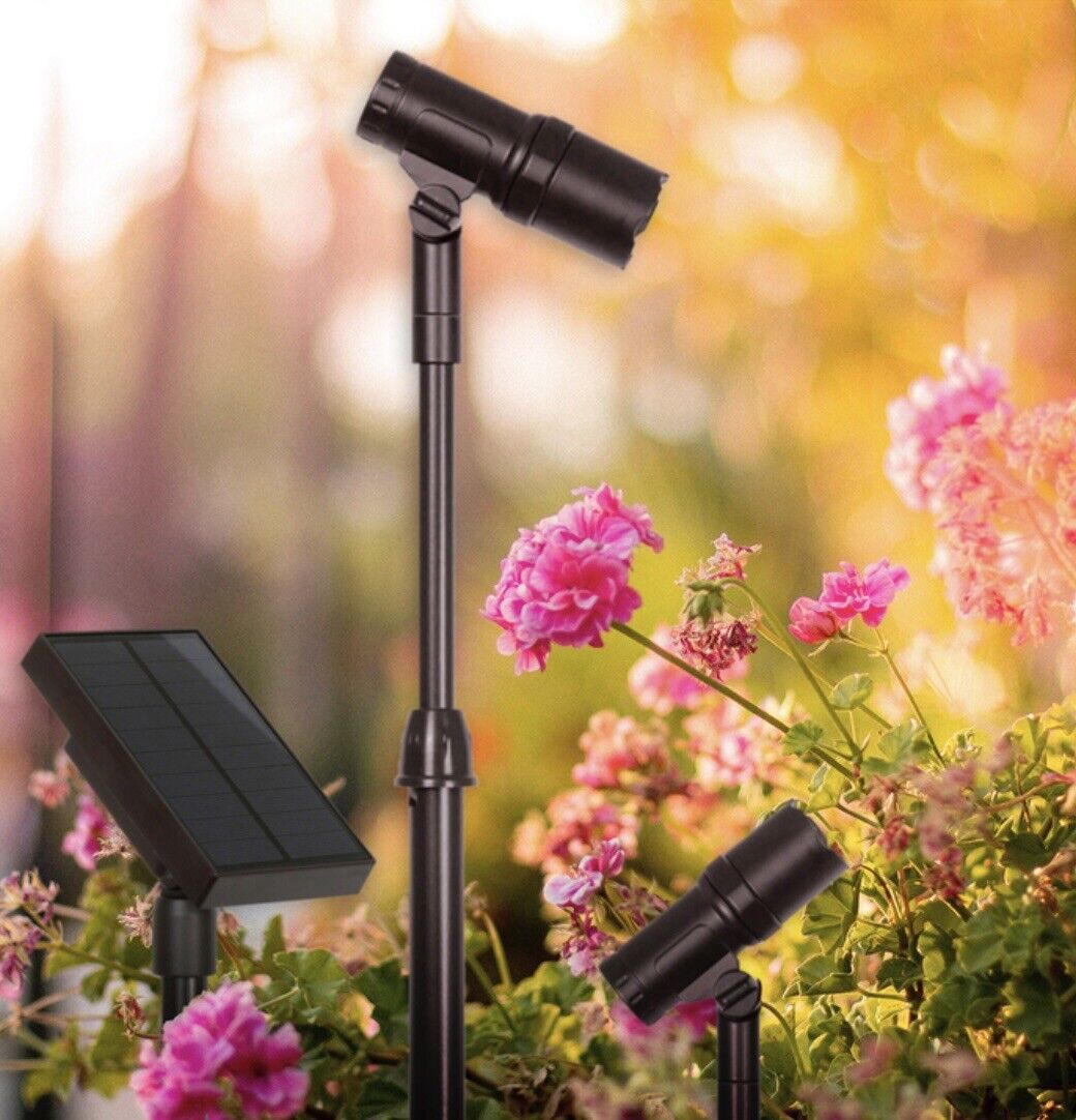 Energizer Smart Focus LED 100-Lumen Solar Spotlight 2 Pack - Outdoor Solar Outlet