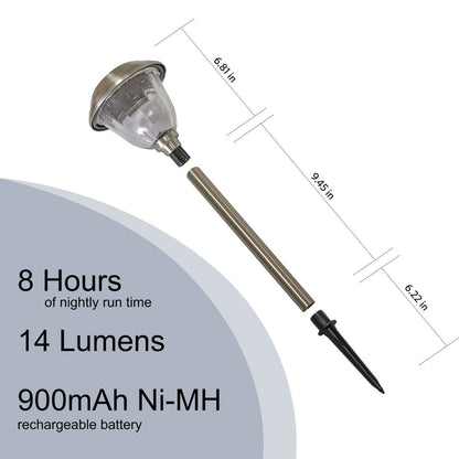 Energizer (SmartYard) 10 Pack Solar Pathway LED Lights Outdoor 15 Lumen-Stainless Steel - Outdoor Solar Outlet