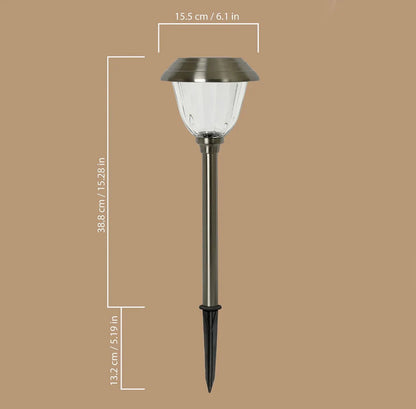 Energizer (SmartYard) 10 Pack Solar Pathway LED Lights Outdoor 15 Lumen-Stainless Steel - Outdoor Solar Outlet