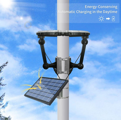 Flagpole Solar Light 4640 Lumen 12000mAh Rechargeable Battery Flag Pole Light Solar Powered 32 Brightest LED Outdoor Waterproof Fits Diameter 2-6 in Flagpoles Work up to 16 Hours Flag Lights - Outdoor Solar Outlet
