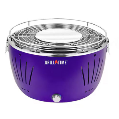 Grill Time Tailgater GTX Portable Charcoal Grill with Glass Hood Perfect for Camping Accessories - Outdoor Solar Outlet