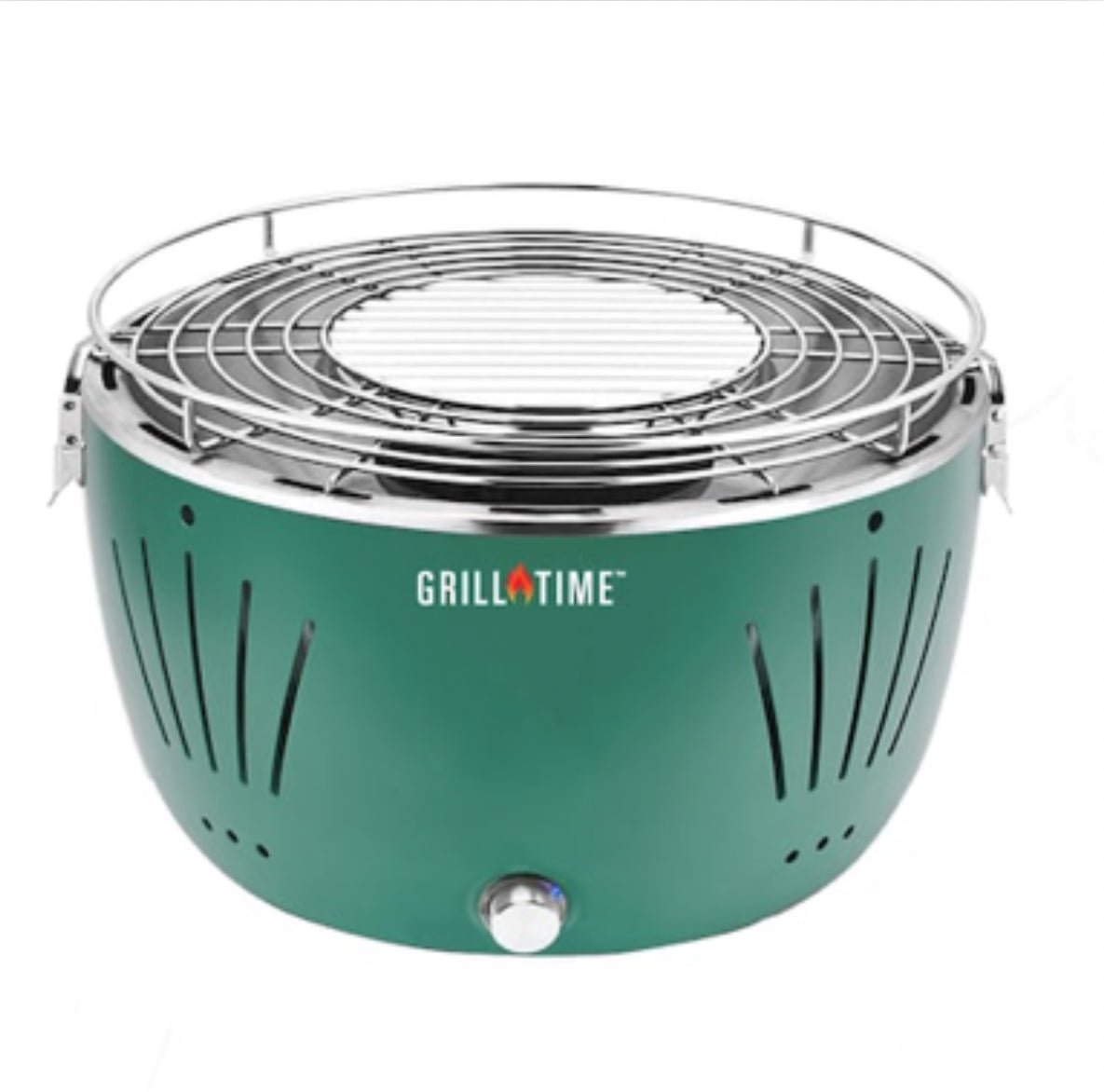 Grill Time Tailgater GTX Portable Charcoal Grill with Glass Hood Perfect for Camping Accessories - Outdoor Solar Outlet