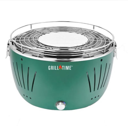 Grill Time Tailgater GTX Portable Charcoal Grill with Glass Hood Perfect for Camping Accessories - Outdoor Solar Outlet