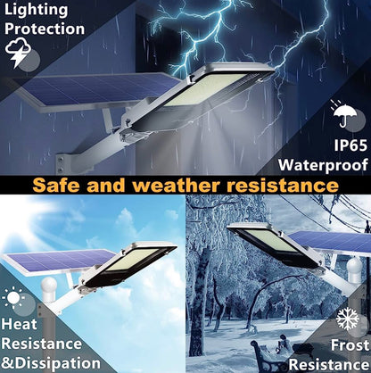 1000W Commercial Solar Street Light Outdoor 100000 Lumens Dusk to Dawn Solar with Remote Control