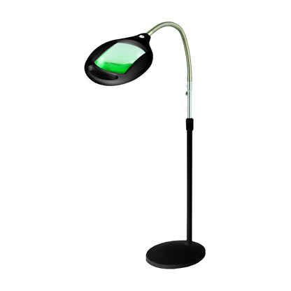 LightView Pro 8X10 - Full Page Magnifying Floor Lamp - Hands Free Magnifier with Bright LED Light for Reading - Flexible Gooseneck Holds Position - Outdoor Solar Outlet