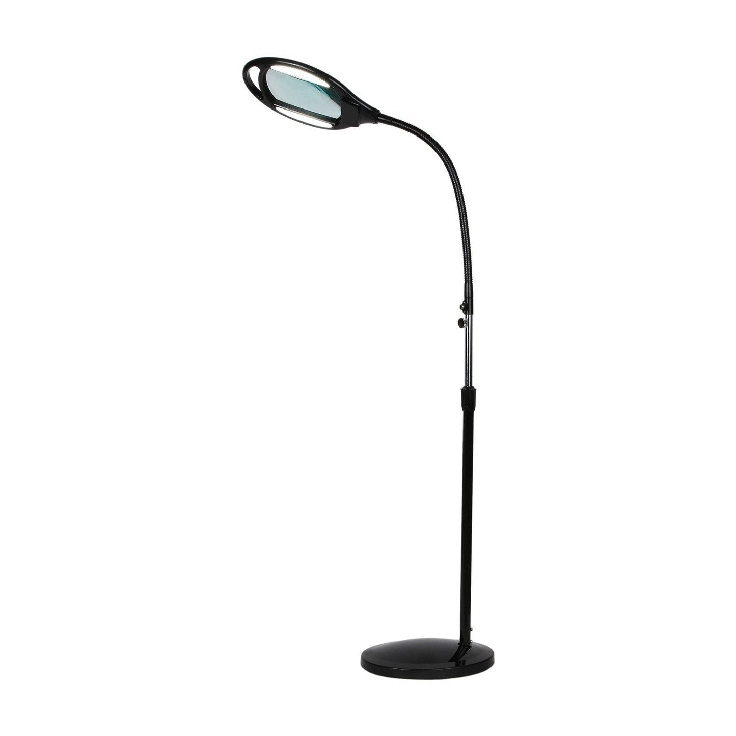 LightView Pro 8X10 - Full Page Magnifying Floor Lamp - Hands Free Magnifier with Bright LED Light for Reading - Flexible Gooseneck Holds Position - Outdoor Solar Outlet