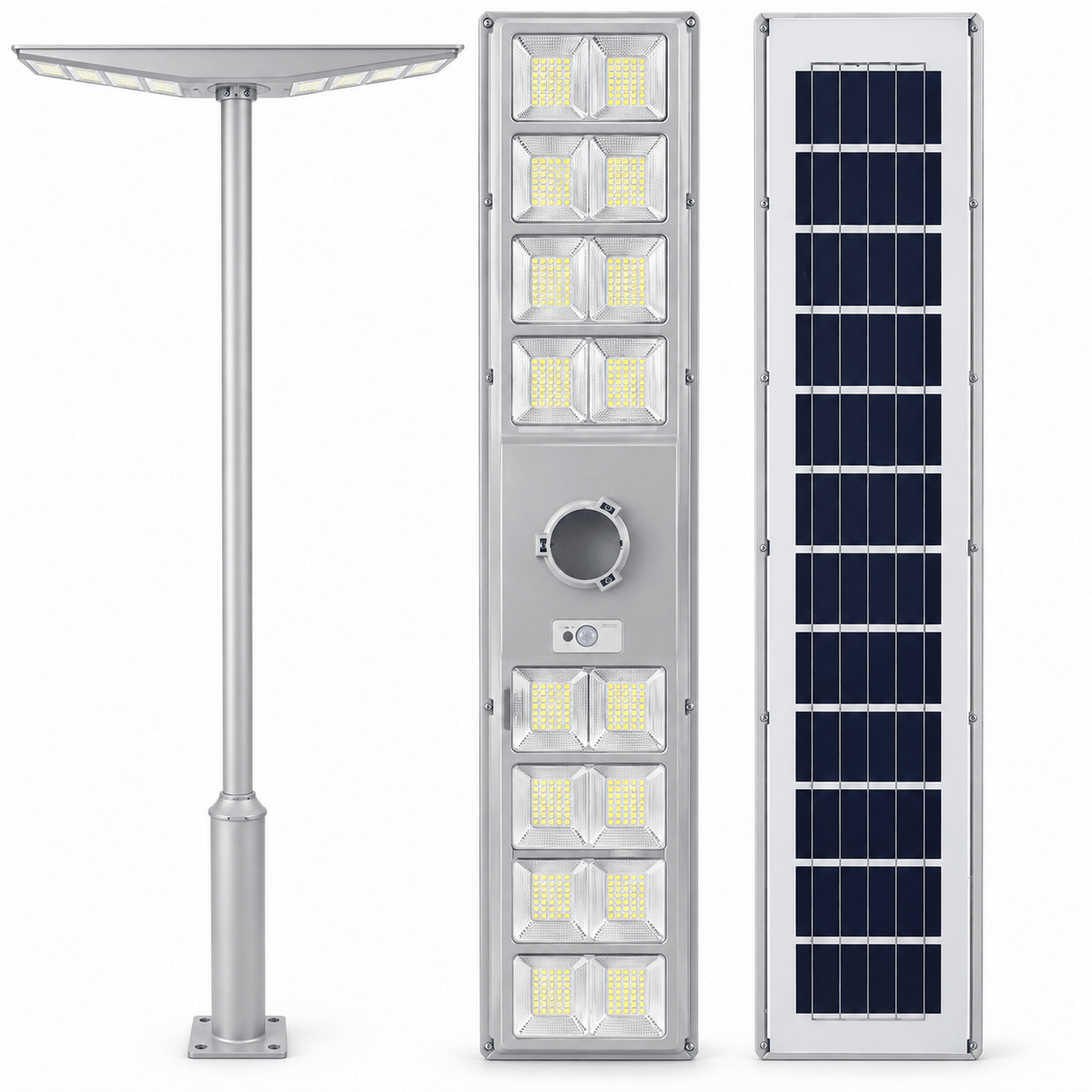 LumenX 9000W Double-Sided Solar Street Light – 560 LED, Motion Sensor, Dusk-to-Dawn, IP65 - Outdoor Solar Outlet