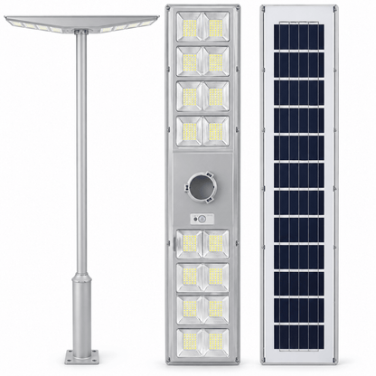 LumenX 9000W Double-Sided Solar Street Light – 560 LED, Motion Sensor, Dusk-to-Dawn, IP65 - Outdoor Solar Outlet