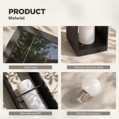 LumenX Smart Aluminum Floor Lamp Dimmable, Cordless Dusk to Dawn Solar Lanterns Outdoor, Large Led Corner Floor Lamps with Remote Control - Outdoor Solar Outlet