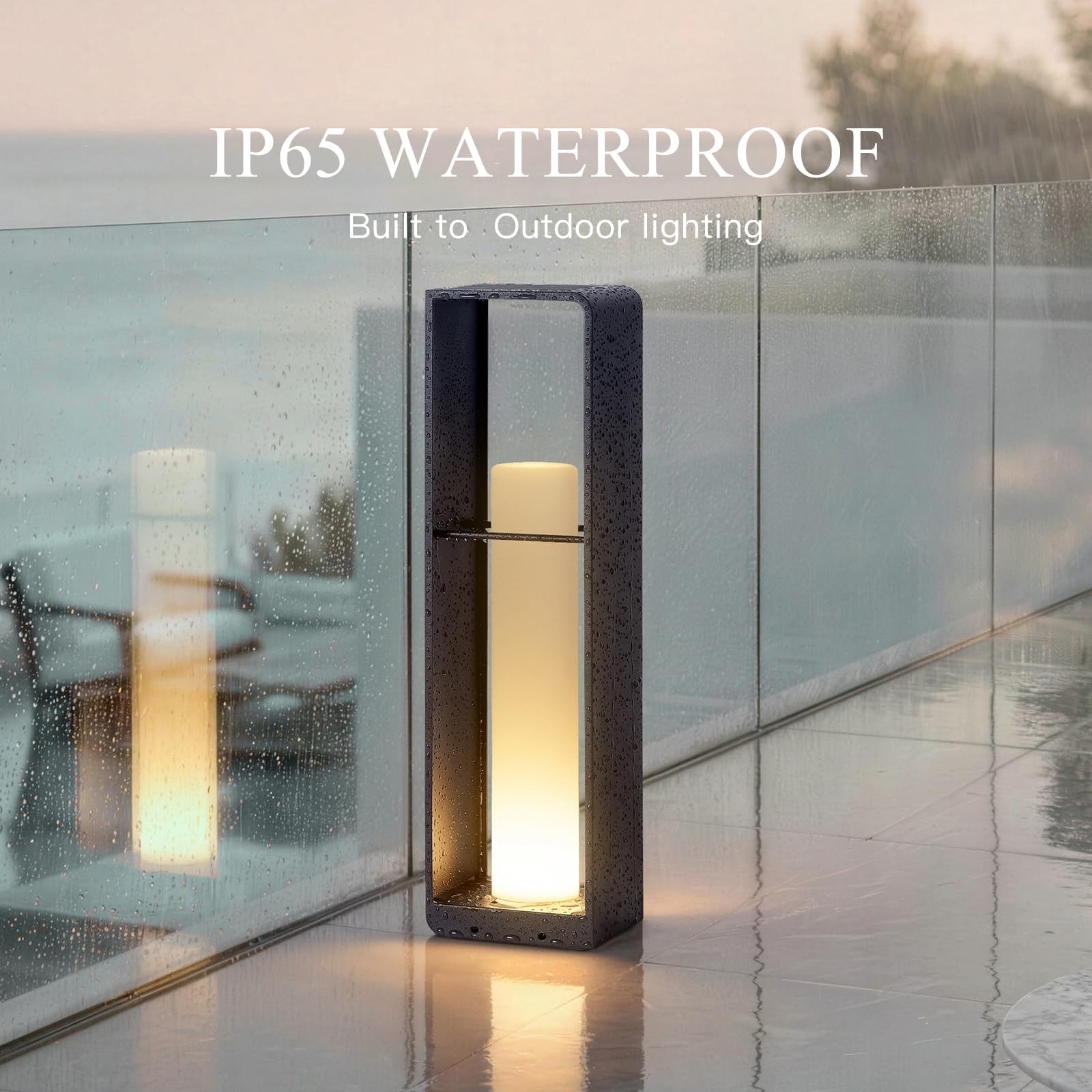 LumenX Smart Aluminum Floor Lamp Dimmable, Cordless Dusk to Dawn Solar Lanterns Outdoor, Large Led Corner Floor Lamps with Remote Control - Outdoor Solar Outlet