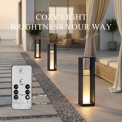 LumenX Smart Aluminum Floor Lamp Dimmable, Cordless Dusk to Dawn Solar Lanterns Outdoor, Large Led Corner Floor Lamps with Remote Control - Outdoor Solar Outlet