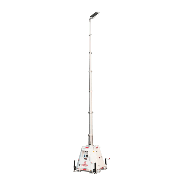 LumenX Twinko - Heavy Duty Mobile Solar Light Tower+2 11000W Fixture - Outdoor Solar Outlet