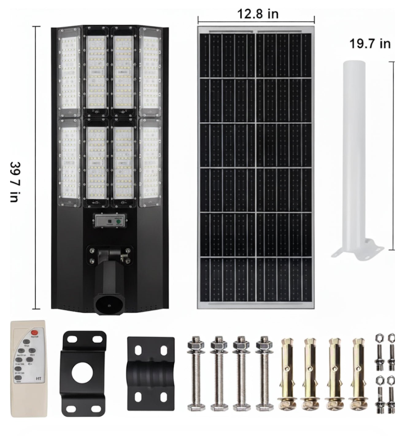 LumenX Twinko - Heavy Duty Mobile Solar Light Tower+2 11000W Fixture - Outdoor Solar Outlet