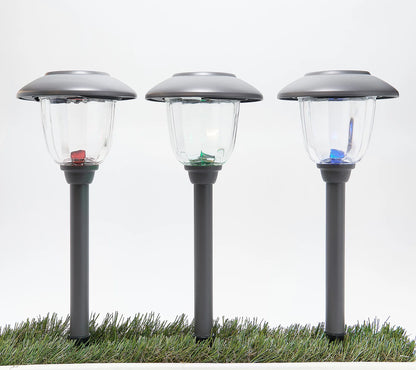 Energizer 8 Pack Color On Demand Solar Pathway Lights Outdoor-Stainless Steel(5 Colors)