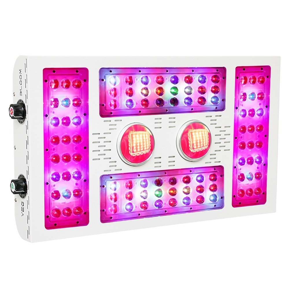 MaxBloom Dimmable COB LED Grow Light 12-Band Full Spectrum Plant Growing Lamps with Veg/Bloom Dimmer, UV&IR - Outdoor Solar Outlet
