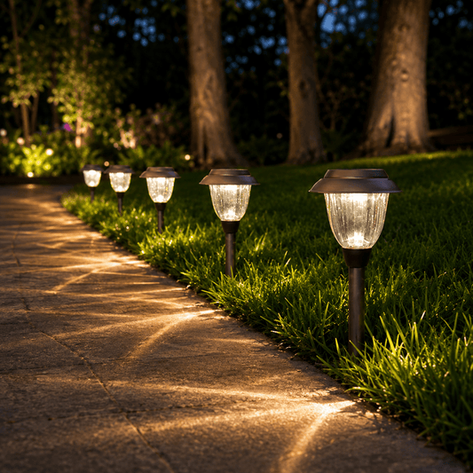 Member’s Mark 10-Pack Solar LED Pathway Lights, 10 Lumens, Stainless Steel & Glass, Oil-Rubbed Bronze Dusk-to-Dawn Landscape Lights - Outdoor Solar Outlet