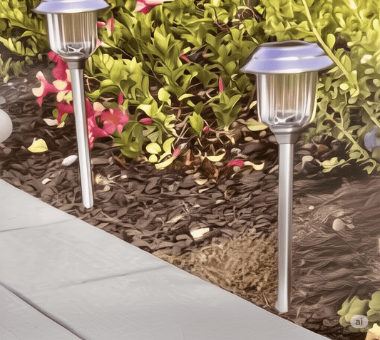 Member's Mark Solar LED Pathway Lights, Oil-Rubbed Glass And Metal(8 Pack) - Outdoor Solar Outlet
