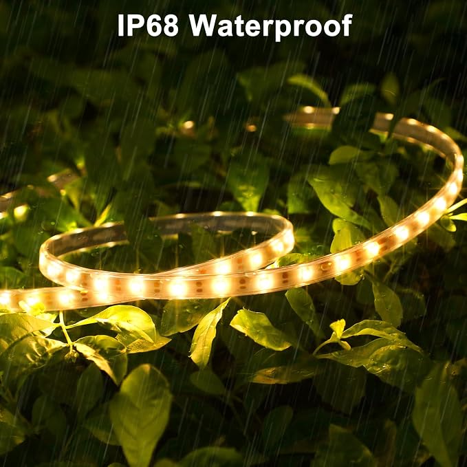 New Upgraded Solar Strip Lights 200 LED 16ft 19 Modes Solar Powered & USB Rechargeable String Lights Outdoor Waterproof with Remote Timer Dimmable for Pool Yard Party Wedding Christmas - Outdoor Solar Outlet