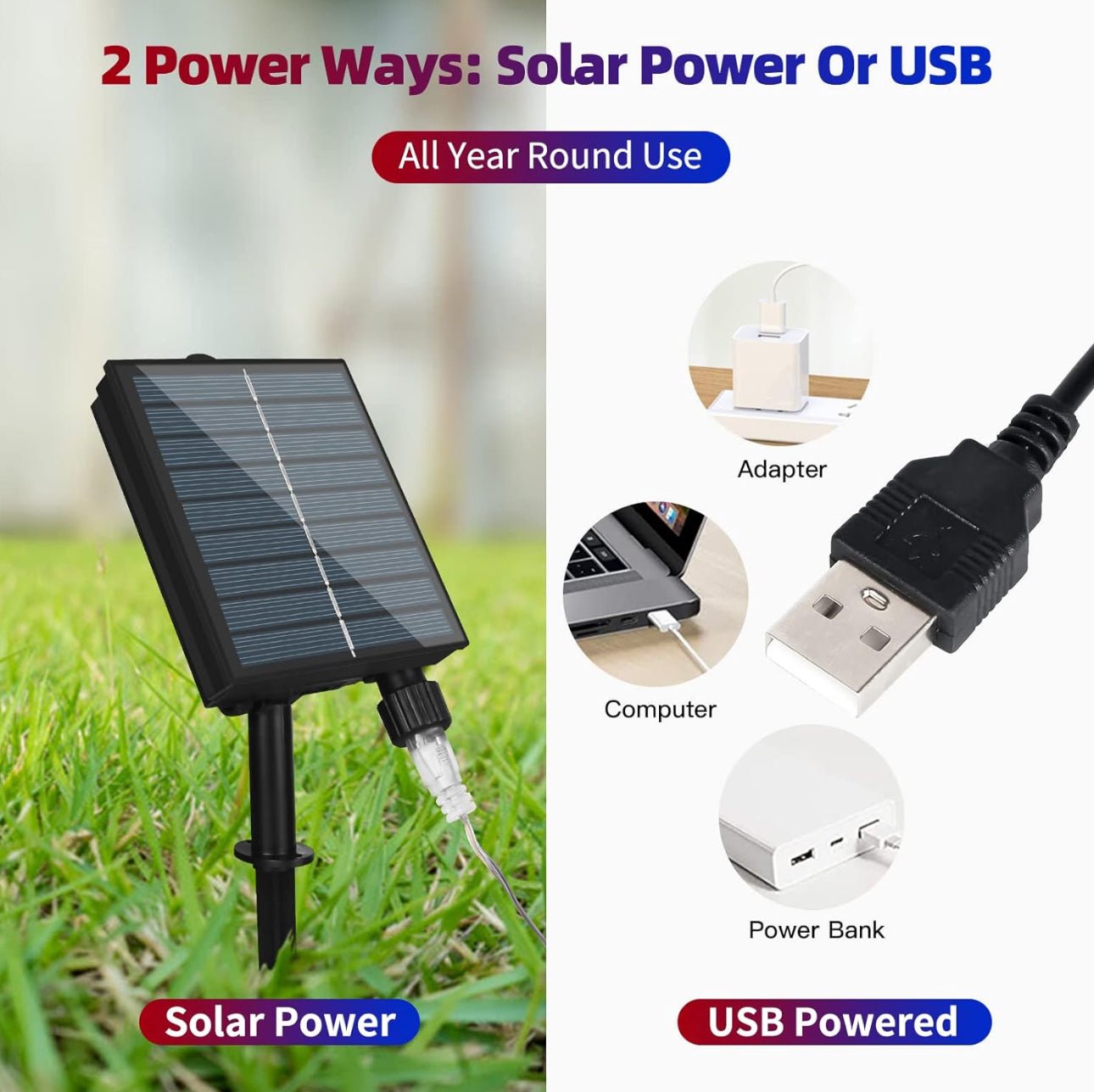 Oversize American Flag Solar Lights 420 Super Bright LEDs 2-in-1 Solar Powered and Plug in Flag Light - Outdoor Solar Outlet