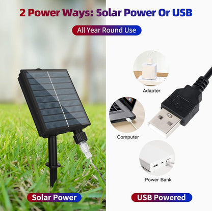 Oversize American Flag Solar Lights 420 Super Bright LEDs 2-in-1 Solar Powered and Plug in Flag Light - Outdoor Solar Outlet