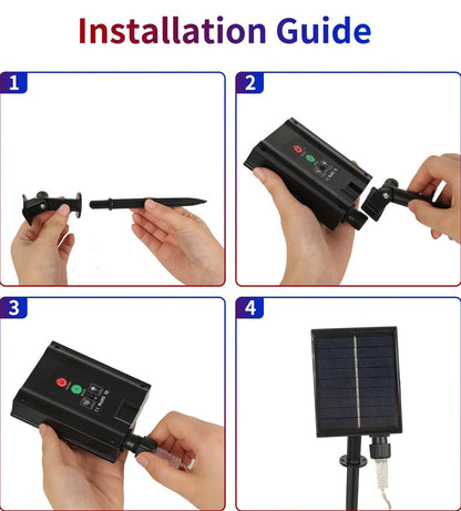 Oversize American Flag Solar Lights 420 Super Bright LEDs 2-in-1 Solar Powered and Plug in Flag Light - Outdoor Solar Outlet
