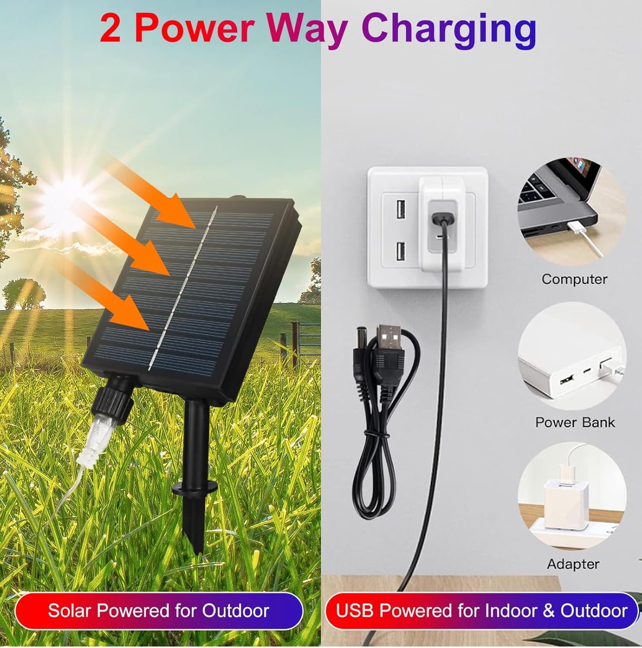 Oversize American Flag Solar Lights 420 Super Bright LEDs 2-in-1 Solar Powered and Plug in Flag Light - Outdoor Solar Outlet