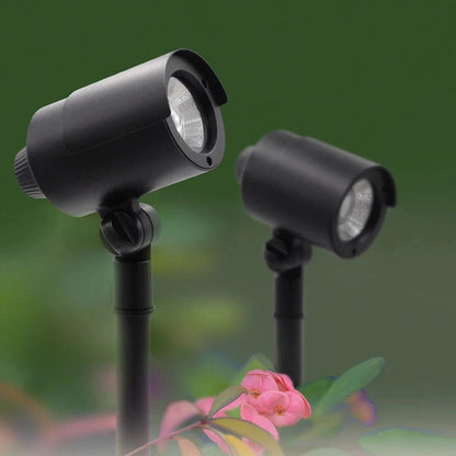 Tommy Bahama Solar LED Landscape Spotlights with Remote Solar Panels – 100 Lumens, 2-Pack