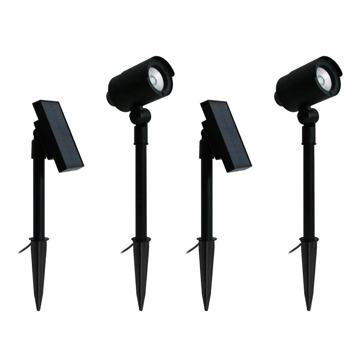 Tommy Bahama Solar LED Landscape Spotlights with Remote Solar Panels – 100 Lumens, 2-Pack