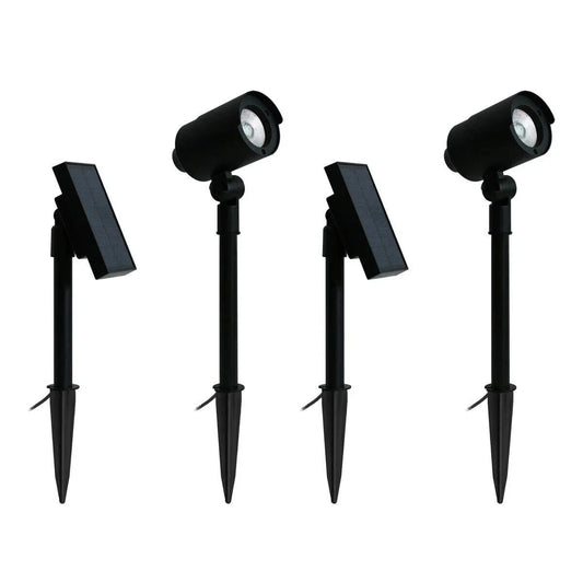 Tommy Bahama Solar LED Landscape Spotlights with Remote Solar Panels – 100 Lumens, 2-Pack