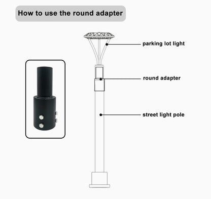 Single Spoke Arm Bracket Square/Round Base - Outdoor Solar Outlet