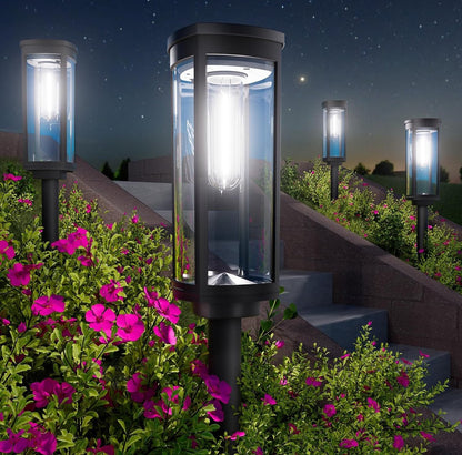 SmartYard 15 Lumen Bright Solar Lights Outdoor Pathway Lights Waterproof IP65, Auto On/Off 4 Pack - Outdoor Solar Outlet